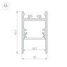 Профиль SL-COMFORT-2542-2000 BLACK (Arlight, Алюминий) - Профиль SL-COMFORT-2542-2000 BLACK (Arlight, Алюминий)
