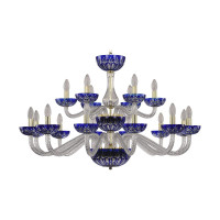 - Подвесная люстра Bohemia Ivele 1308/12+6/360/2d G Cl/Clear-Blue/H-1I