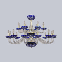  - Подвесная люстра Bohemia Ivele 1308/12+6/360/2d G Cl/Clear-Blue/H-1I