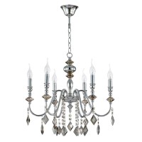  - Подвесная люстра Crystal Lux MERCEDES SP6 CHROME/SMOKE