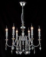  - Подвесная люстра Crystal Lux MERCEDES SP6 CHROME/SMOKE
