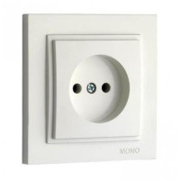  - Розетка 2К Mono Electric Despina 16A 250V винтовое подключение жемчуг 102-252522-116