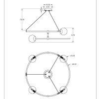  - Подвесная люстра Maytoni Balance MOD317PL-04B