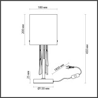  - Настольная лампа Odeon Light Exclusive Nicole 4886/1T