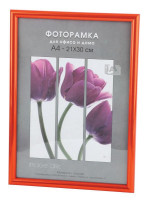  - Фоторамка Светосила Радуга 21x30 Оранжевый, со стеклом (25/450) Б0030604