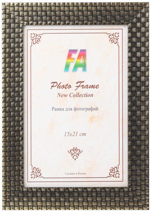Фоторамка FA пластик Ротанг золото 10х15 (48/1344) Б0034895 