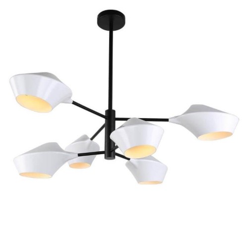 Подвесная люстра Lumina Deco Romina LDP 6037-6 WT+BK 