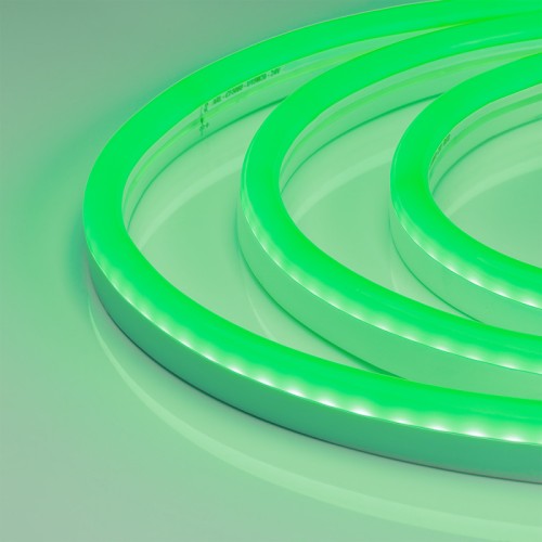 Образец Гибкий неон ARL-NEON-2615GH-SIDE 24V Green (Arlight, 8 Вт/м, IP65) 