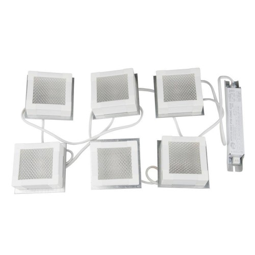 Встраиваемый светодиодный светильник Uniel ULP-1010 42W/4000К IP40 Grilyato White KIT06 UL-00007427 