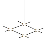  - Люстра Molecular 4 black/gold