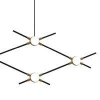  - Люстра Molecular 4 black/gold
