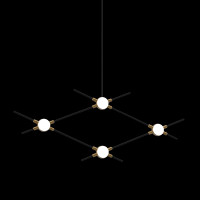  - Люстра Molecular 4 black/gold