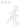Тройник PLS-LOCK-H25-T135R правый (с экраном MAT-L) (Arlight, Металл) - Тройник PLS-LOCK-H25-T135R правый (с экраном MAT-L) (Arlight, Металл)