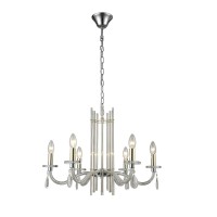  - Подвесная люстра Crystal Lux AURELIO SP6 GOLD+CHROME/TRANSPARENT