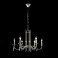  - Подвесная люстра Crystal Lux AURELIO SP6 GOLD+CHROME/TRANSPARENT