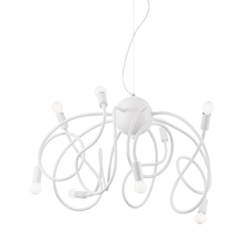 Подвесная люстра Ideal Lux Multiflex SP8 Bianco 141893 