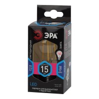  - Лампа светодиодная филаментная ЭРА E27 15W 4000K прозрачная F-LED A60-15W-840-E27 Б0046983