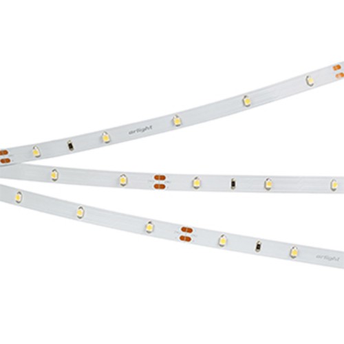 Лента RT-A30-8mm 24V White6000 (2.9 W/m, IP20, 2835, 5m) (Arlight, Открытый) Светодиодная лента RT-A30, открытая. Светодиоды 2835, 30 шт/м (150 шт на 5 м), белая плата, ширина 8 мм, скотч 3M. Цвет БЕЛЫЙ 6000 K, цветопередача CRI>85, угол 120°. Питание 24V, мощность 2.9 Вт/м (14.5 Вт на 5 м). Размеры 5000x8x1.5 мм. Мин. отрезок 166.7 мм, 5 светодиодов. Цена за 1 м.