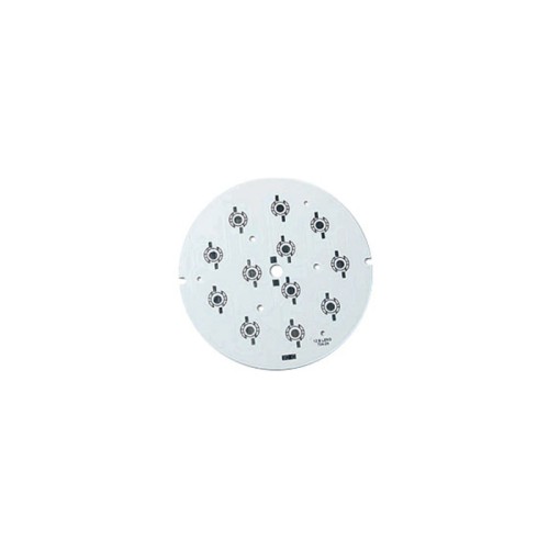 Плата D120-12E Emitter (12x, 724-29) (Turlens, -) Алюминиевая плата. Диаметр d= 120 мм. Цвет белый. Для 12-ти (последовательно) одноцветных светодиодов Emitter ARPL-, OS-, ES-.Под линзы 12B30D, 12B50D.