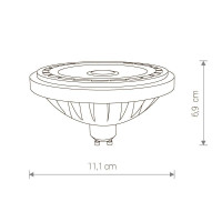  - Лампа светодиодная GU10 15W 4000K прозрачная 9831
