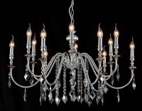  - Подвесная люстра Crystal Lux MERCEDES SP6+6 CHROME/SMOKE