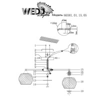  - Потолочная люстра Wedo Light Trapani 66581.01.15.05