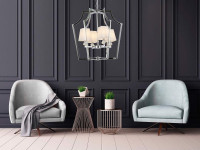  - Подвесная люстра Lumina Deco Montero LDP 1249-4 CHR+WT