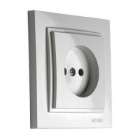  - Розетка 2К Mono Electric Despina 16A 250V винтовое подключение серебро 102-212122-116