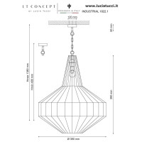  - Подвесной светильник Lucia Tucci Industrial 1822.1