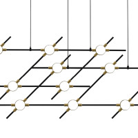  - Люстра Molecular 14 black/gold