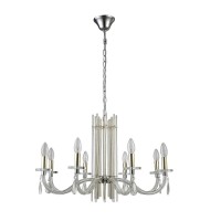  - Подвесная люстра Crystal Lux AURELIO SP8 GOLD+CHROME/TRANSPARENT