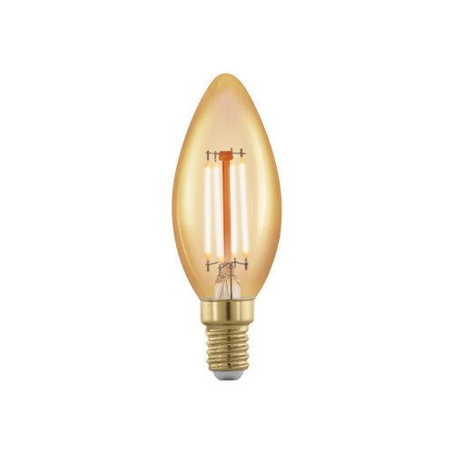 Лампа светодиодная филаментная диммируемая Eglo E14 4W 1700К золотая 11698 