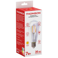  - Лампа светодиодная филаментная Thomson E27 7W 2700K прямосторонняя трубчатая прозрачная TH-B2105