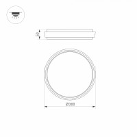  - Светильник LGD-GIRO-R300-30W Warm3000 (GR, 110 deg, 230V) (Arlight, IP54 Металл, 3 года)