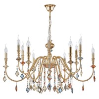  - Подвесная люстра Crystal Lux MERCEDES SP6+6 GOLD/COLOR