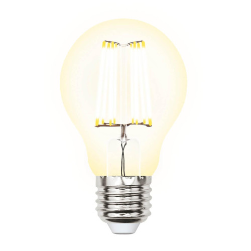 Лампа светодиодная филаментная Uniel E27 10W 3000K прозрачная LED-A60-10W/WW/E27/CL PLS02WH UL-00002625 