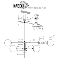  - Потолочная люстра Wedo Light Prisczila 65918.01.37.08