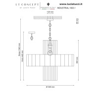  - Подвесной светильник Lucia Tucci Industrial 1823.1