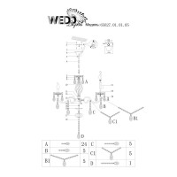  - Подвесная люстра Wedo light Feroniya 65627.01.01.05
