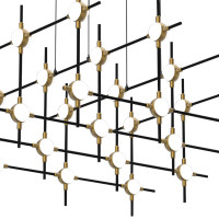  - Люстра Molecular 30 black/gold