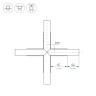 Крестовина PLS-LOCK-H25-Х90 (с экраном MAT-L) (Arlight, Металл) - Крестовина PLS-LOCK-H25-Х90 (с экраном MAT-L) (Arlight, Металл)