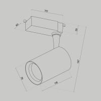  - Трековый светильник Technical TR003-1-10W4K-S-B