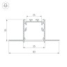Профиль с экраном SL-LINIA32-FANTOM-2500 ANOD+FROST (Arlight, Алюминий) - Профиль с экраном SL-LINIA32-FANTOM-2500 ANOD+FROST (Arlight, Алюминий)