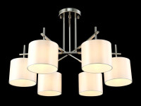  - Потолочная люстра Crystal Lux Sergio PL6 Nickel