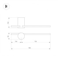  - Светильник SP-VINCI-S900x55-10W Warm3000 (BK, 110 deg, 230V) (Arlight, IP20 Металл, 3 года)