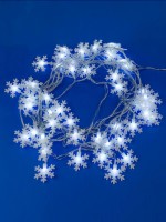  - Светодиодная гирлянда Uniel Снежинки-2 220V белый ULD-S0500-050/DTA White IP20 Snowflakes-2 UL-00007196