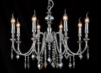  - Подвесная люстра Crystal Lux MERCEDES SP8 CHROME/SMOKE