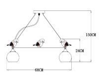  - Подвесная люстра Arte Lamp Gemelli A2150SP-5WG