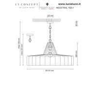  - Подвесной светильник Lucia Tucci Industrial 1824.1