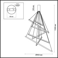  - Подвесной светодиодный светильник Odeon Light Cometa 3860/96L